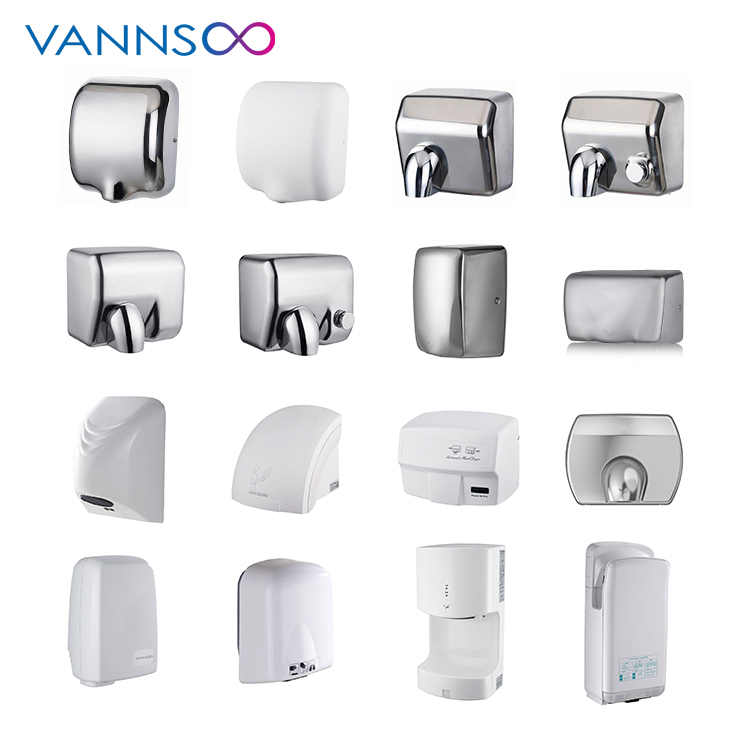 VANNSOO 商用干手器：适用于所有洗手间项目的塑料和不锈钢感应式干手器